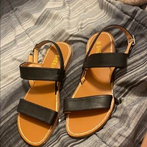 New Shein Black Sandals sz 39/ us 8